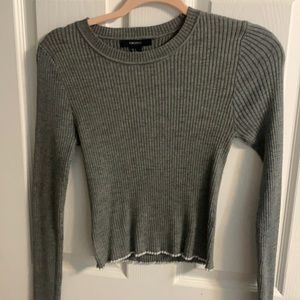 Forever 21 cropped grey sweater